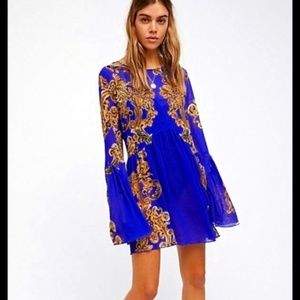 NWT FREE PEOPLE Intimately Printed Symphony Slip Tunic Dress Sz M